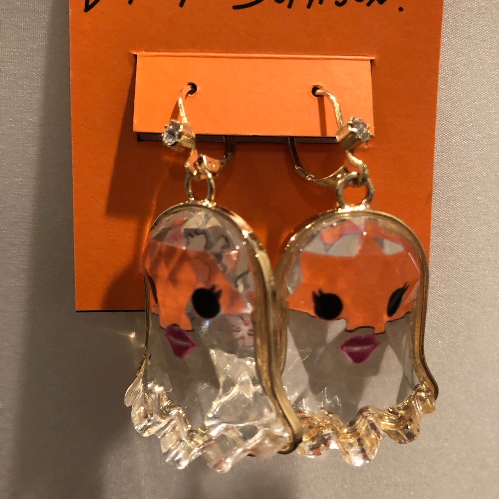 👻 Betsey Johnson Clear Ghost Earrings / Halloween - Picture 5 of 7